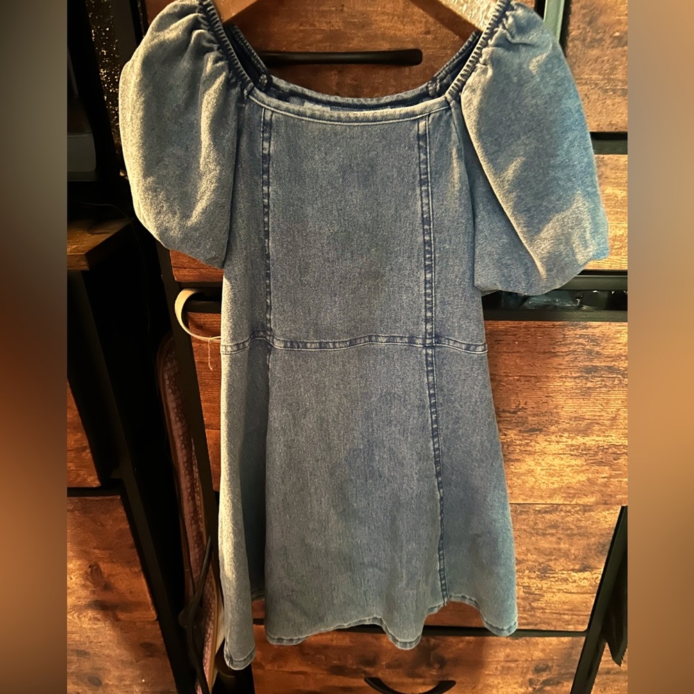 H&M Light Blue Denim Dress